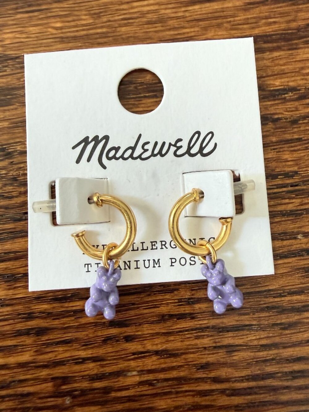 Purple Bear Earrings - Madewell